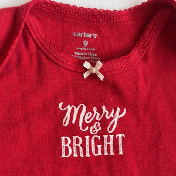 4-piece Carter's Baby Girl Sleep and Play Holiday Set Size 9 Months - Picture 4 of 15